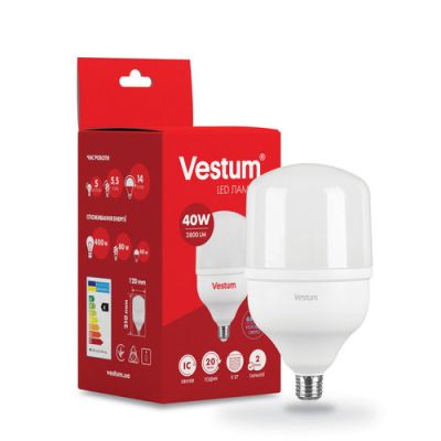 Лампа LED VESTUM T120 40W 6500K 220V E27